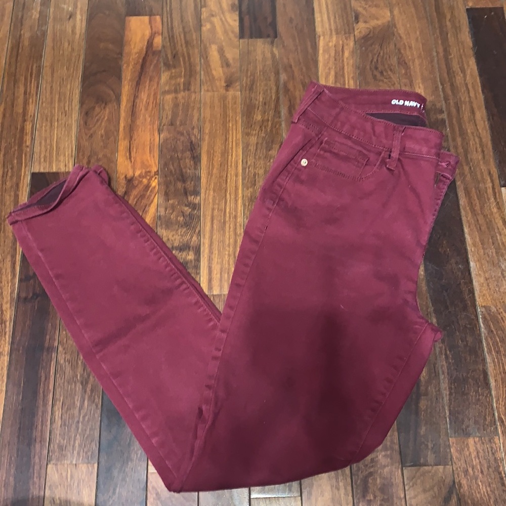 Old Navy Burgundy Skinny Jeans